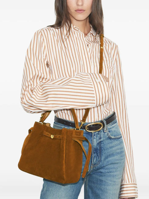 TORY BURCH ROMY SUEDE BUCKET BAG